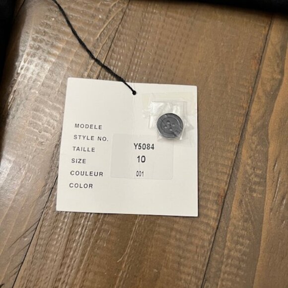 Simon Chang Black Button Dress Tunic Top Floral Embroidered & Beaded Size 10 - Picture 9 of 9